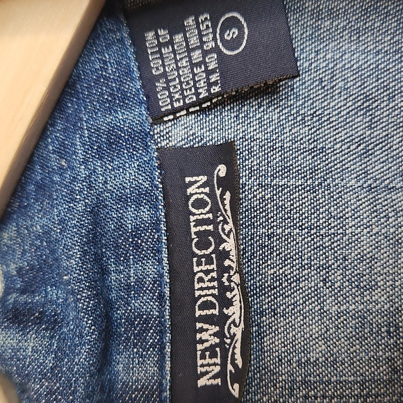 New Directions Studded Blue Jean Women's Jacket - Picture 3 of 4